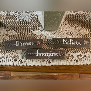 Rustic Dream, Believe, Imagine  Decor Set